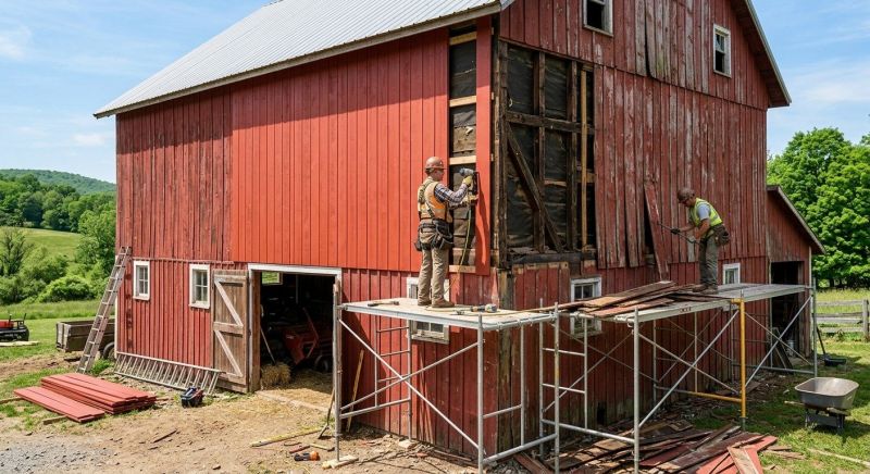 Barn Siding Replacement in Newtown, CT