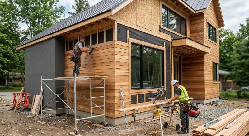 Faux Wood Siding Installation in Branford, CT
