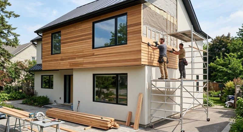 Faux Wood Siding Installation in Saint James, NY
