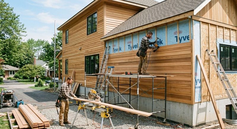 Faux Wood Siding Installation in Smithtown, NY