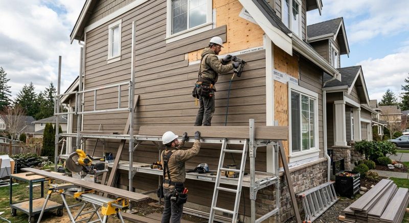 Faux Wood Siding Installation in Trumbull, CT