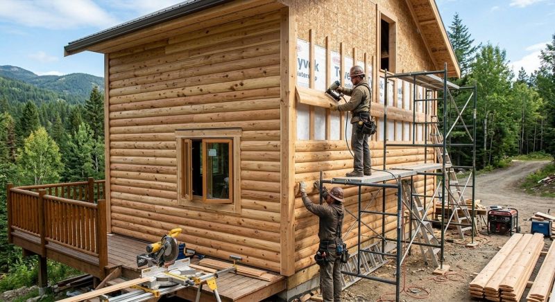 Log Siding Installation in Branford, CT