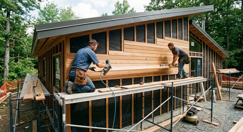 Wood Cladding Installation in Redding, CT