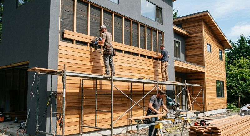Wood Cladding Installation in Wilton, CT